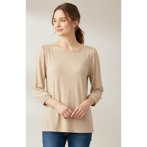 Kut from the kloth oatmeal 3/4 top Cream Size M